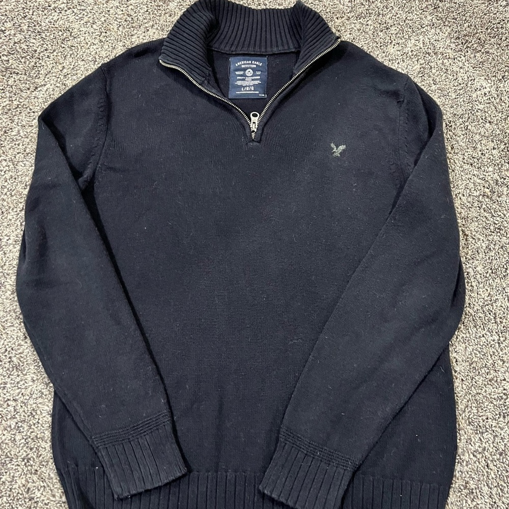 American Eagle Outfitters 100% cotton Men's Black Sweater